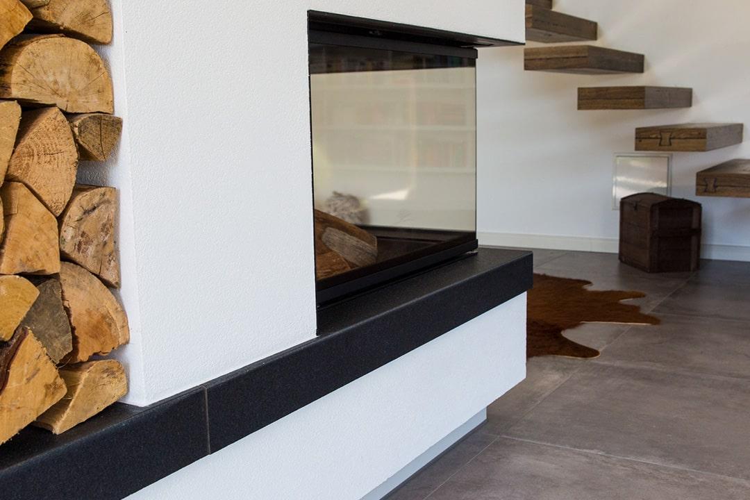 Betonoptikfliesen im Wohnzimmer