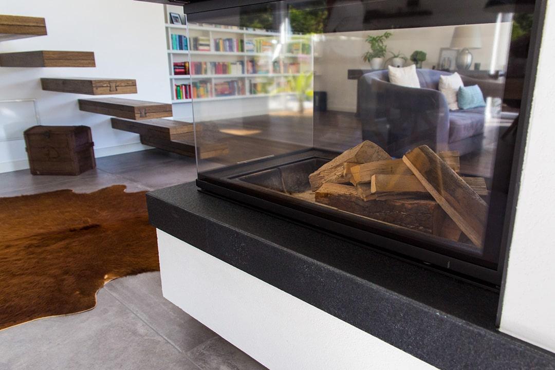 Betonoptikfliesen im Wohnzimmer